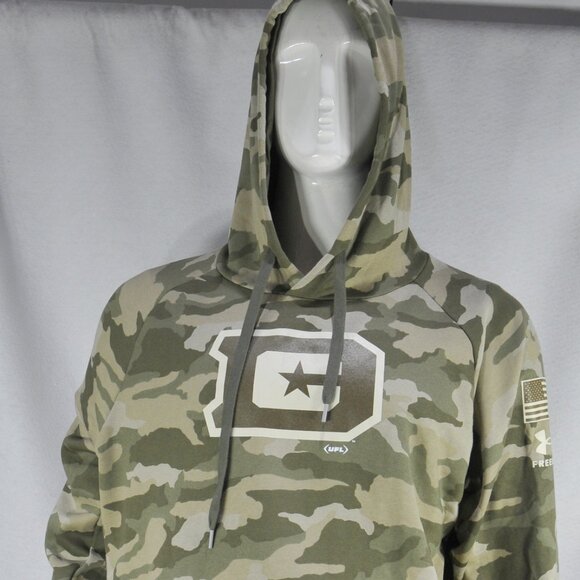 Under Armour UFL Freedom Hoodie 2XL Loose fit Official Merchandise Camo NWT - Picture 1 of 7